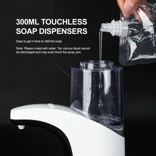 Automatic Alcohol Sprayer Automatic Soap Dispenser Spray Type 300mL Touchless Soap Dispensers with IR Sensor Hand Sanitizer Dispenser for Home Restaurant School Commercial Use