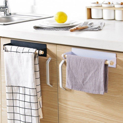 Wood Bath Towel Rack Bathroom Shelves Wall Mounted Nail-free Hanging Towel Holder Towel Bar Rustproof Iron Towel Shelf