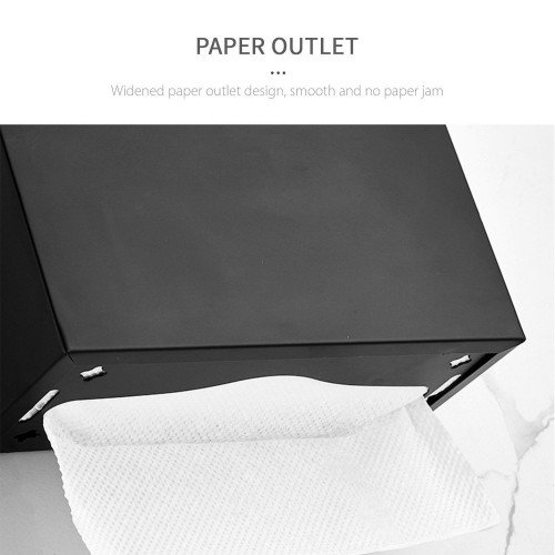 Paper Towel Dispenser Dual Dispensing Paper Towel Holder Dispenser Wall Mounted Drilling Waterproof Space Aluminum Bathroom Toilet Tissue Dispenser Kitchen Paper Towel Dispenser