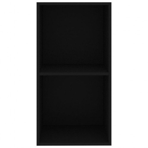 Bookcase 2 compartments black 40 x 30 x 76.5 cm chipboard