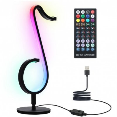 LEDs Dimmable RGB Musical Note Light Symphony Table-Wall Lamp Night Lights APP / Remote Control for Living Room Bedroom Bedside Atmosphered Lighting Decor