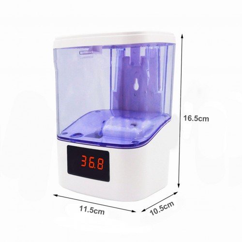 Soap Dispenser with Thermometer Automatic Hand Sanitizer Dispenser with Thermometer Touchless Automatic Soap Dispenser Wall Mounted Infrared Thermometer