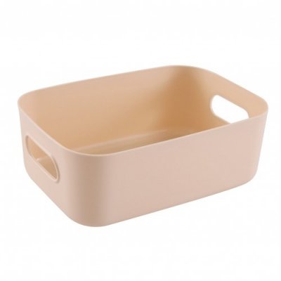 Plastic Storage Basket Desktop Portable Plastic Kitchen Refrigerator Basket Bathroom Desktop Storage Box Snack Cosmetic Organizing Box for Cabinet Office