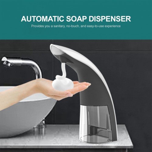 330mL Automatic Soap Dispenser Drip Type Touchless Hand Sanitizer Machine with IR Sensor Waterproof Desk Smart Soap Dispenser for Bathroom Kitchen