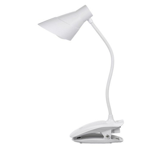 LED Clip On Reading Light 3 Brightness Levels USB Rechargeable Reading Lamp with Slick Touch Control