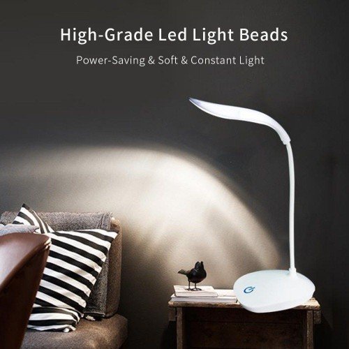 Rechargeable Led Desk Lamp Portable USB Charging & Plug-in 360