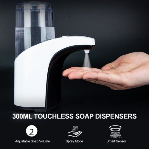 Automatic Alcohol Sprayer Automatic Soap Dispenser Spray Type 300mL Touchless Soap Dispensers with IR Sensor Hand Sanitizer Dispenser for Home Restaurant School Commercial Use