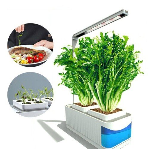 Multifunctional Smart Indoor Herb Gardening Planter Kit Hydroponic Growing System with LED Plant Grow Light AC100-240V