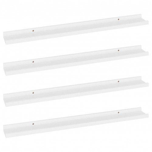 Wall Shelves 4 pcs White 31.5"x3.5"x1.2"