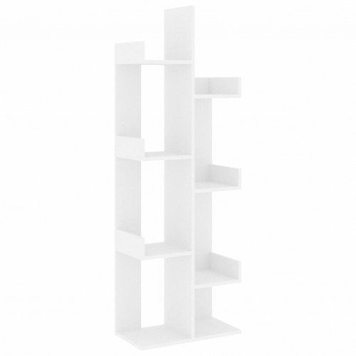 White bookcase 48x25,5x140 cm in chipboard