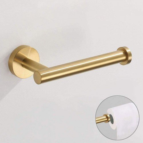 Bathroom Accessories Towel Rack Shelf Hardware Set Modern Stainless Steel Towel Robe Hook Toilet Paper Holder Towel Holder Brushed Golden