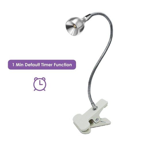 D C 5 V 1 W L-ED UVA 360-410nm + UVC 270-280NM UV Lamp Clamp Clip Light T-imer T-ime Setting T-iming Function Flexible Bendable Twistable Tube Design Portable for Home Livng Room Dining Room Bedroom Present Gift