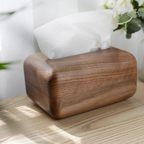 Nordic solid wood tissue box custom living room coffee table black walnut box creative home restaurant drawer wooden system Black walnut