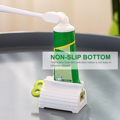 Rolling Tube Toothpaste Squeezer Vertical Toothpaste Seat Manual Rotate Toothpaste Dispenser for Bathroom