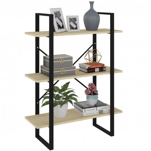 Sonoma Oak Particle Board Shelving Unit 80x30x105 cm