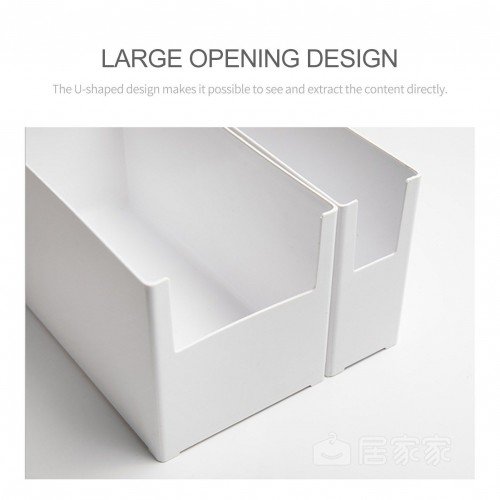 Desktop Storage Bin Home Freezer Organizers Food Storage Bin Kitchen Storage Container for Kitchen Cabinet Pantry Organization