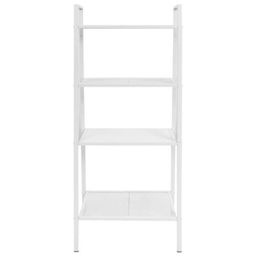 Ladder bookcase 4 levels metal white