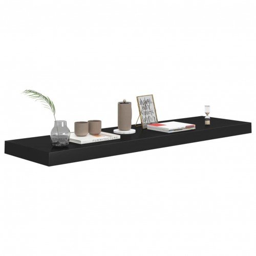 Wall Shelves 4 pcs Black 90x23,5x3,8 cm in MDF