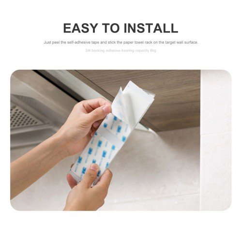 Paper Towel Holder Under The Cabinet Self Adhesive Paper Towel Rack Toilet Paper Roll Without Drilling Fits All Roll Sizes for Kitchen Bathroom