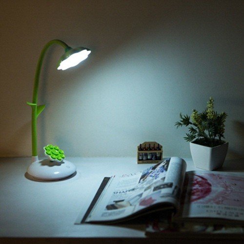 LEDs Desk Lamp with Phone Holder Base USB Rechargeable Night Light Touch Control Stepless Dimming Light 360