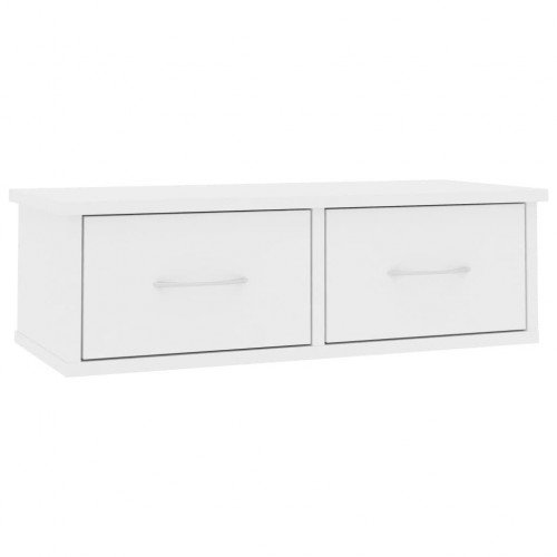 Wall-mounted Drawer Shelf White 60x26x18.5 cm Chipboard