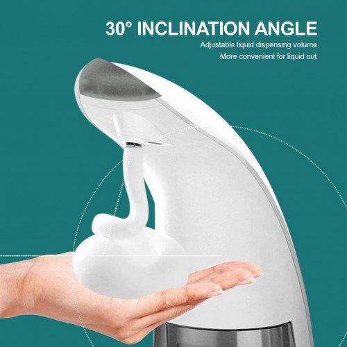 330mL Automatic Soap Dispenser Drip Type Touchless Hand Sanitizer Machine with IR Sensor Waterproof Desk Smart Soap Dispenser for Bathroom Kitchen