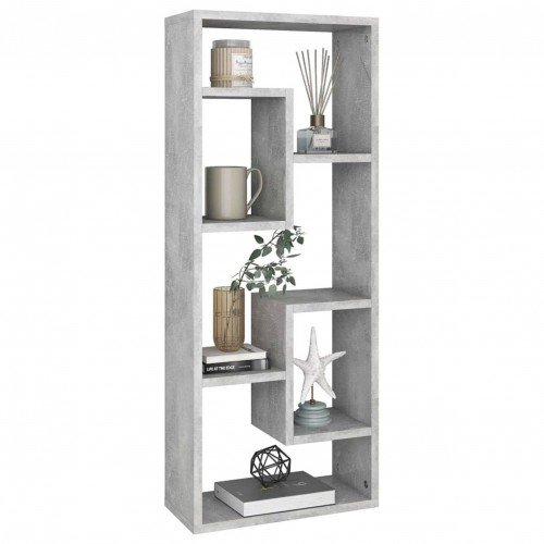 Concrete Gray Wall Shelf 36x16x90 cm in Chipboard