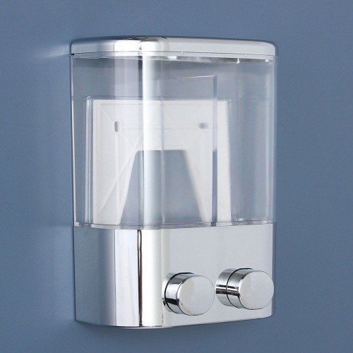 Double Wall Mount Soap Shampoo Shower Glue Dispenser Liquid Foam Lotion Bottle