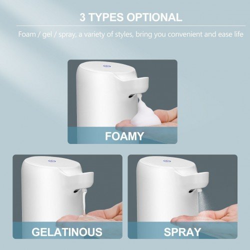 Automatic Foaming Soap Dispenser Automatic Hand Sanitizer Dispenser 400ML Touchless Automatic Soap Dispenser Infrared Induction for Home Restaurant School Hotel