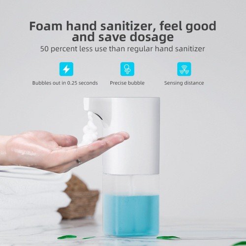 350mL Automatic Soap Dispenser Infrared Hand-free Touchless Soap Dispenser Foam Liquid Lotion Gel Auto Hand Soap Dispenser for Bathroom Kitchen