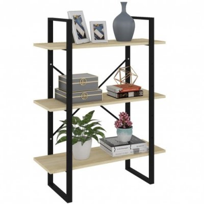 Sonoma Oak Particle Board Shelving Unit 80x30x105 cm