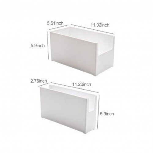 Desktop Storage Bin Home Freezer Organizers Food Storage Bin Kitchen Storage Container for Kitchen Cabinet Pantry Organization