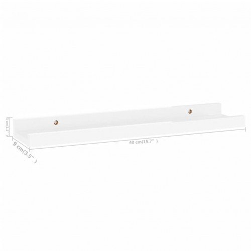 Wall Shelves 4 pcs High Gloss White 15.7"x3.5"x1.2"