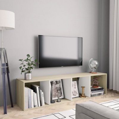 Bookcase / TV cabinet White Sonoma oak 143