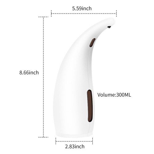 300mL Automatic Soap Dispenser Infrared Hand-free Touchless Soap Dispenser Dish Liquid Lotion Gel Shampoo Chamber Auto Hand Soap Dispenser for Bathroom Kitchen