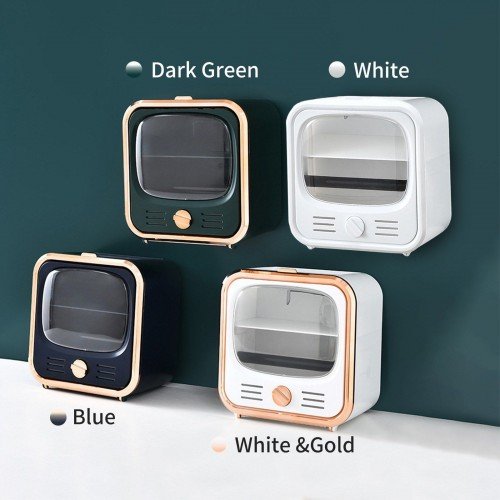 Wall-mounted Tissue Box Double-layer Paper Towel Dispenser Bathroom Self-Adhesive Toilet Paper Roll Holder Shower Facial Tissue Holder for Roll Toilet Paper Bathroom Waterproof Storage Box