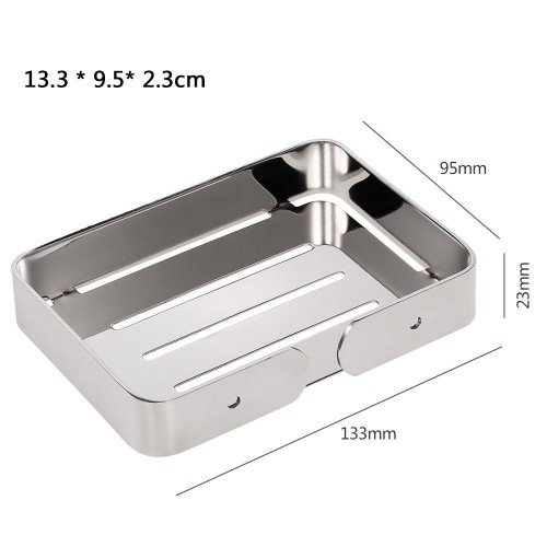 Stainless Steel Soap Dish Drain Soap Holder for Shower Soap Rack for Bathroom Kitchen Bath Tub