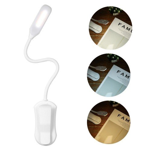 Clip On Rechargeable Eye Protect Desk Book Reading Lamp for Reading Bedside Bedroom