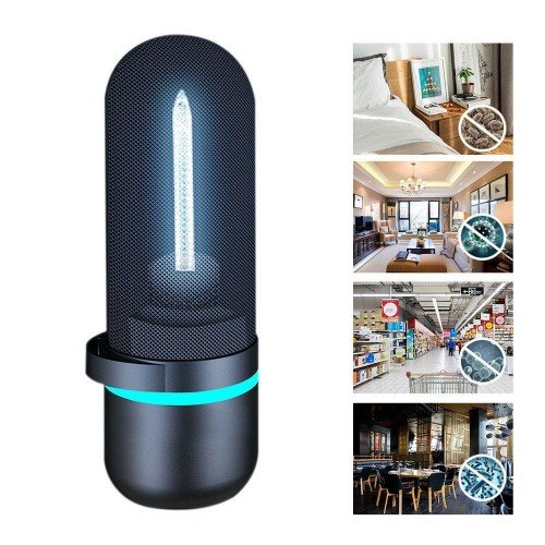 DC5 V 2.5W 185NM UV+ Ozone Sterilizing Light USB C-harging Port Indicator Pilot Lamp Design Built-in 600mAh High Capapcity Rechargeable B-attery Portable for Home Livng Room Dining Room Bedroom