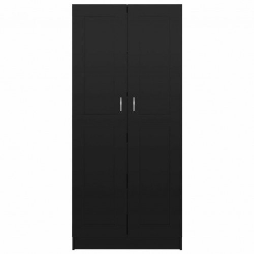 Bookcase high-gloss black 82.5x30.5x185.5 cm chipboard